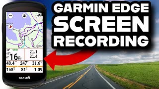 Screen Recording on GARMIN Edge GPS Bike Computers