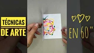 🦋Crea una mariposa hermosa y fácil, en monocopia. ⚡Arte simétrico para niños y niñas en 60'. #shorts