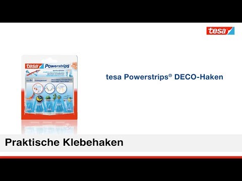 Kein Hämmern – sicherer Halt – tesa Powerstrips TRANSPARENT