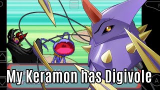 Digimon Emerald Version My Keramon has Digivole to Chrysalimon
