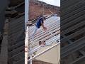 Light steel roof installation process #construction #building #satisfying #roofing