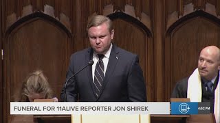 Longtime 11Alive reporter Jon Shirek's family, loved ones share memories at his funeral