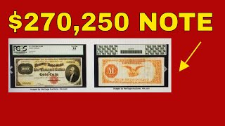 $270,250 FOR A SUPER RARE MONEY! 1882 $1000 GOLD CERTIFICATE WORTH BIG MONEY!