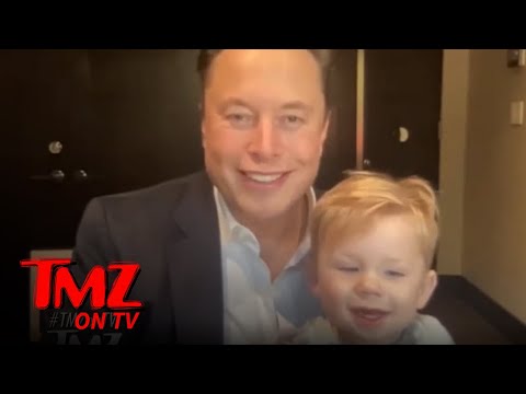 Elon Musk's Baby Boy Makes Appearance During Space Presentation | TMZ TV
