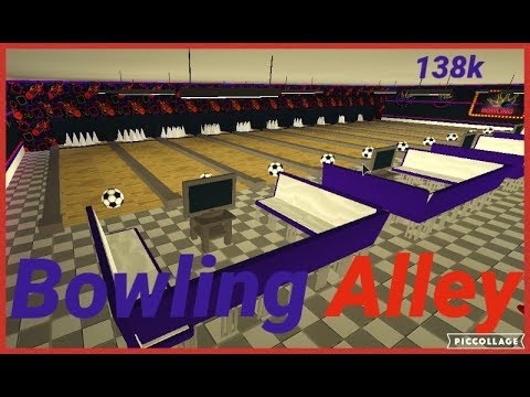 Bloxburg Bowling Alley Speed Build 138k Youtube - how ot make a bowling ball in roblox