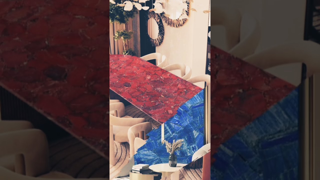 High end interior by semi precious stone slabs.😍