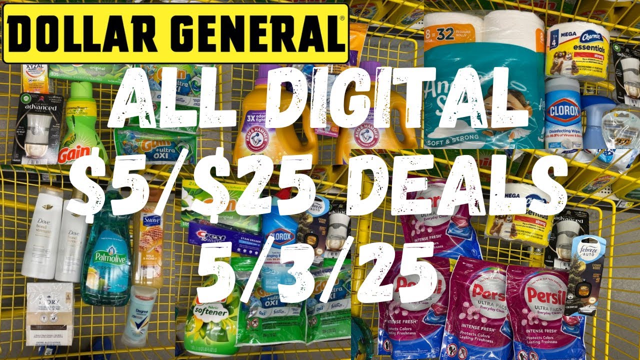 Dollar General $5/$25 - All Digital - Cheap Laundry - 5/3/25 - YouTube