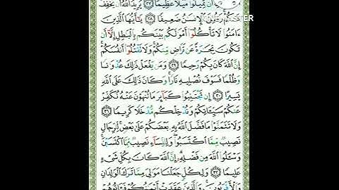 ٧-سوره النساء من آية ٢٧ إلى ٣٣ الوجه ٨٣🌹