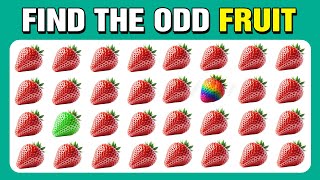 Find the ODD One Out - Fruit Edition 🍎🥑 Easy, Medium, Hard - 60 Ultimate Levels | Lion Quiz screenshot 1
