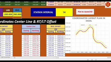 Road Alignments Program Curves & Straight Portion Coordinates Calculations.
