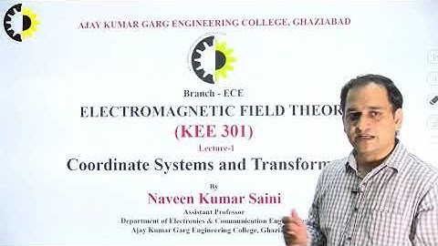 ELECTROMAGNETIC FIELD THEORY LECTURE 01 