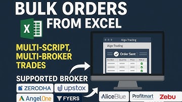 Excel Bulk Orders to Multiple Brokers Account | Algo Trade | Copy Trading