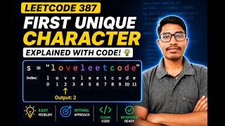 LeetCode 387 Explained in 5 Minutes 🔥 | First Unique Character in String