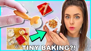I Tried TINY BAKING for the first time! Miniature food!