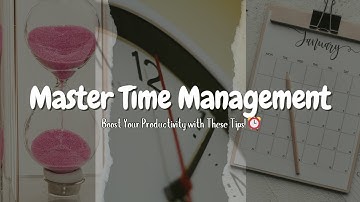Master Time Management: Boost Your Productivity with These Simple Tips! ⏰✨|| Inspirose.pk_