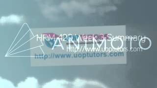 HRM 420 Week 3 Summary