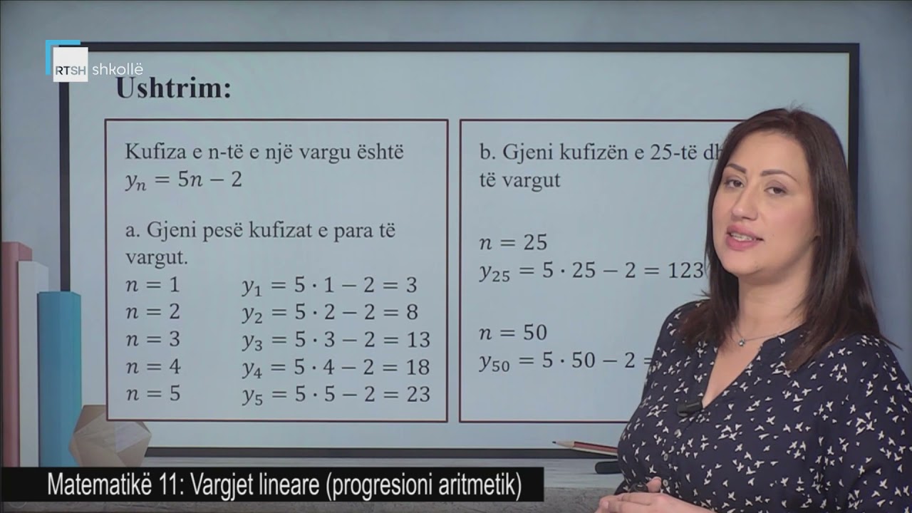 Matematikë 11 - Vargjet lineare (progresioni aritmetik)