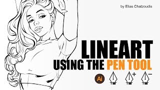 LineArt Using the Ai Pen Tool Time-lapse LineArt Using the Ai Pen Tool Time-lapse