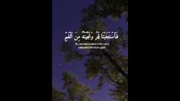 فَٱسۡتَجَبۡنَا لَهُۥ وَنَجَّيۡنَٰهُ مِنَ ٱلۡغَمِّۚ القارئ اسلام صبحي سورة الأنبياء