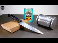 How to sharpen a knife with a can of beans