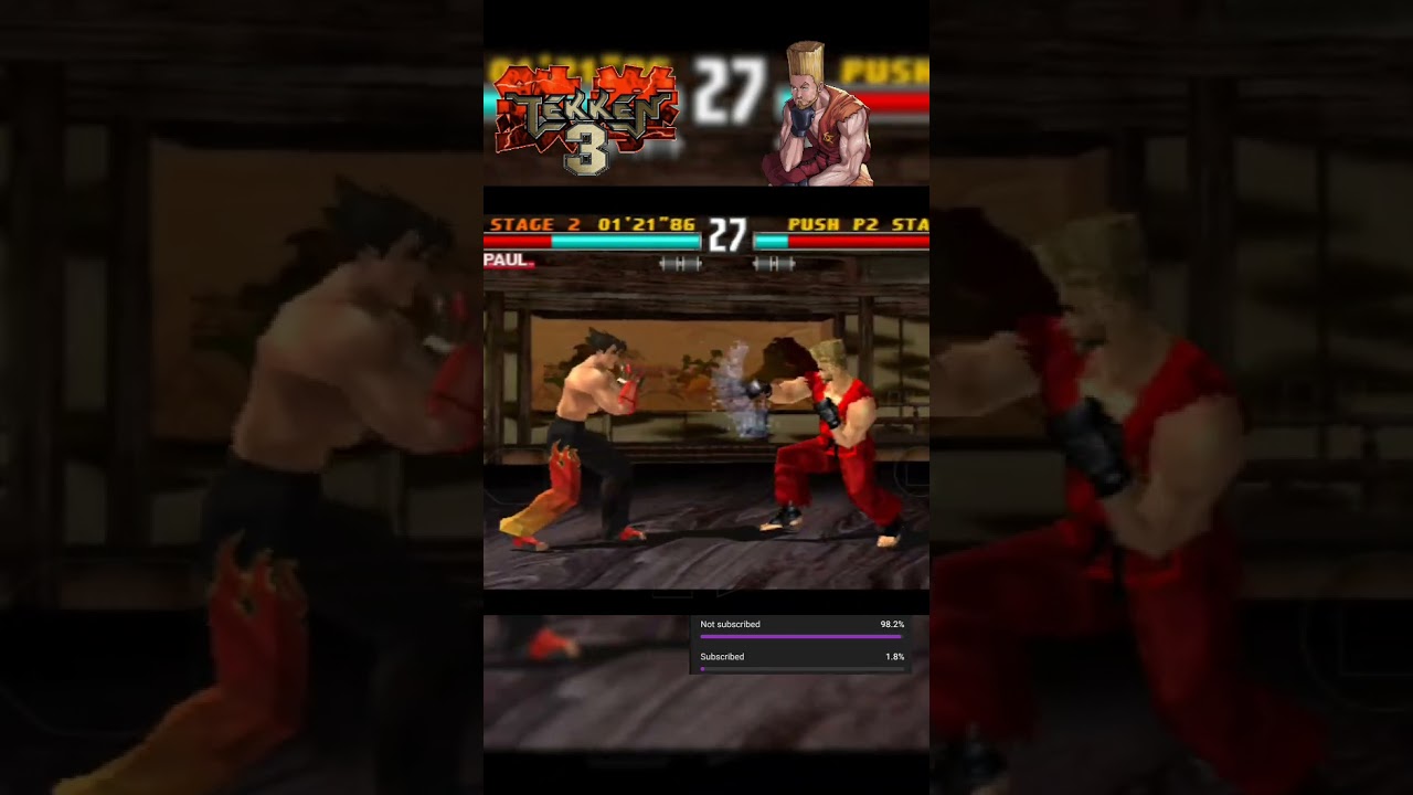 Paul Phoenix vs Jin Kazama 🔥 Intense Fight | Tekken 3 Legendary Battle live 