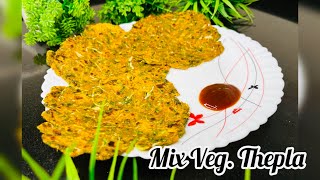 Mix Veg. Thepla Easy Breakfast Recipe Tasty Home Kitchen