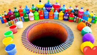 EXPERIMENT: Big Toothpaste Eruption From Giant Coca-Cola Rocket, Mtn Dew, Fanta, Cola and Mentos 