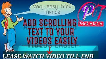 How to add scrolling text into your video using your android phone