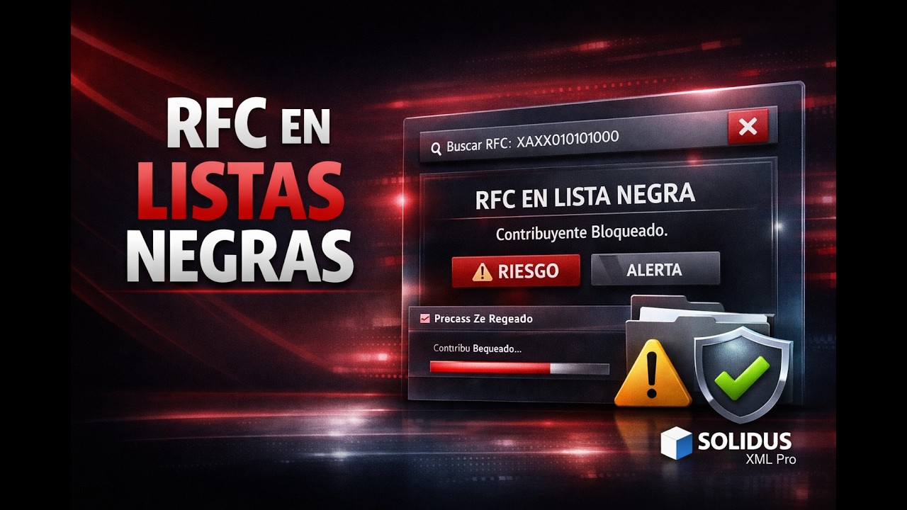 RFC en listas negras en SOLIDUS XML Pro Cómo identificar riesgos fiscales