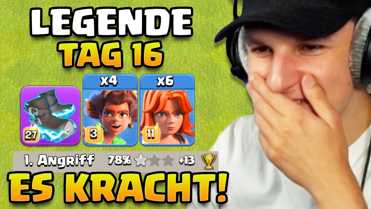 BRUCH! 🤬 SCHLECHTESTER TAG... ALLE Angriffe [Tag 16] 🏆 Legenden Liga Push | byHenrik Clash of Clans