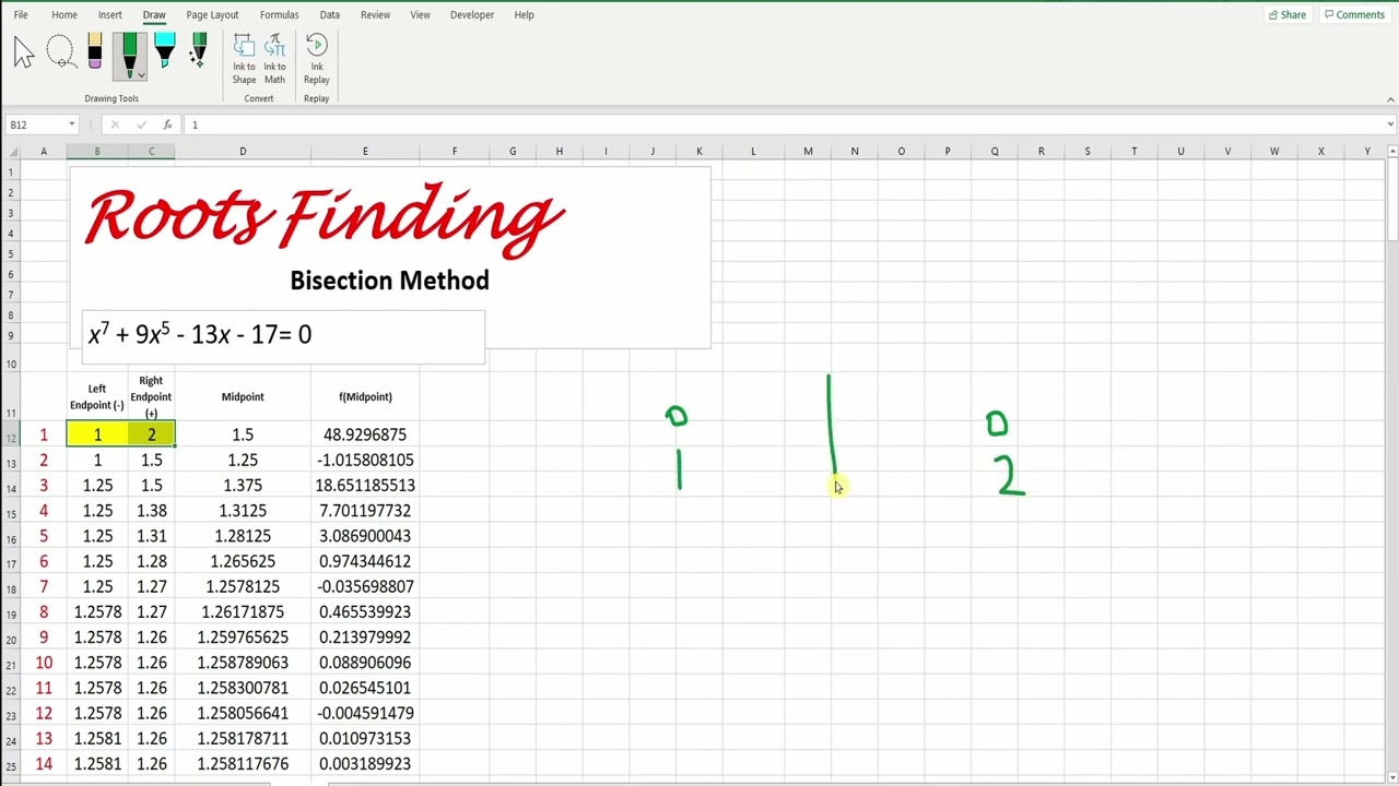 Root Findings - Bisection Method - YouTube