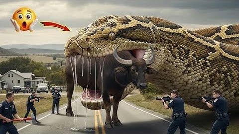 Courageous Rescue Team Battles Giant Python to Save a Black Buffalo 🐍🐃
