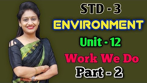 Std.3|Environment |Unit-12|Work We Do|Part-2|Gcert |NCERT|By Krishna Panchal