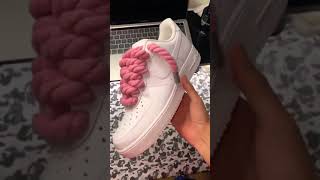 ROPE LACES AIR FORCE 1s🤯#Shorts#airforce #1s#tiktok #subscribe #trending #viral #viralvideos #solit