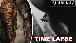 Impressive Greek Mythology Zeus Tattoo - Full Arm Sleeve Tattoo
