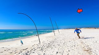 Surf Fishing a Rip Current and Caught This! (Winter Surf Fishing)