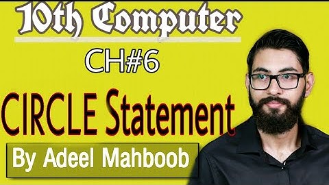 CIRCLE Statement in GW BASIC | 10 class computer chapter 6