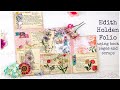 'NO DIGITALS' Edith Holden Folio Using BOOK PAGES and SCRAPS! #2 | Use Your Stash | Ephemera Holder