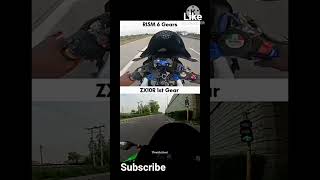 R15 all gear vs ZX10R 1 gear 🙃😬😱 || #shortvideo #viralvideo #yuvirider