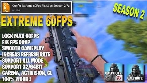 CALL OF DUTY SEASON 2 | CONFIG EXTREME 60FPS IN COD MOBILE FIX LAGS BR/MP | CONFIG CODM