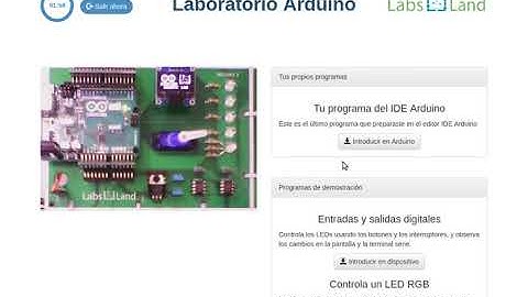 LabsLand Arduino UNO Laboratorio Online - Bloques