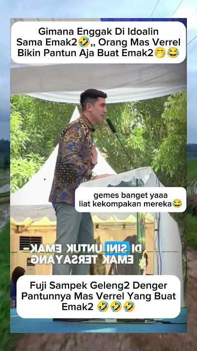 fuji tepuk jidat denger pantun mas verrel buat emak2😂#verrelbramasta#fuji#shortvideo#shorts#short