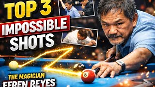 3 Mind-Blowing Pool Shots Only Efren Reyes Can Make #magician #billiards #efrenreyes 