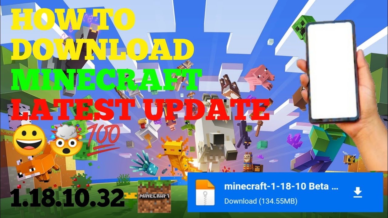 how to download Minecraft version 1.18.10.28 free media file 😀