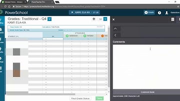 How to enter comments for report cards in PowerTeacher Pro