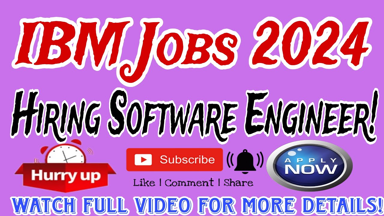 IBM Off Campus Recruitment 2024 Hiring for Freshers as Software ...