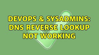 Famous DevOps & SysAdmins: DNS Reverse lookup not working (4 Solutions!!) Wealth