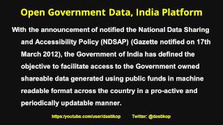 Open Government Data (OGD) Platform, India