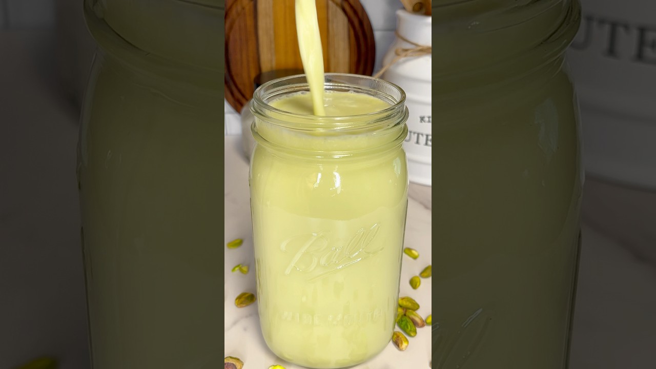 4 Ingredient Pistachio Milk💚🥛😋⬇️ 