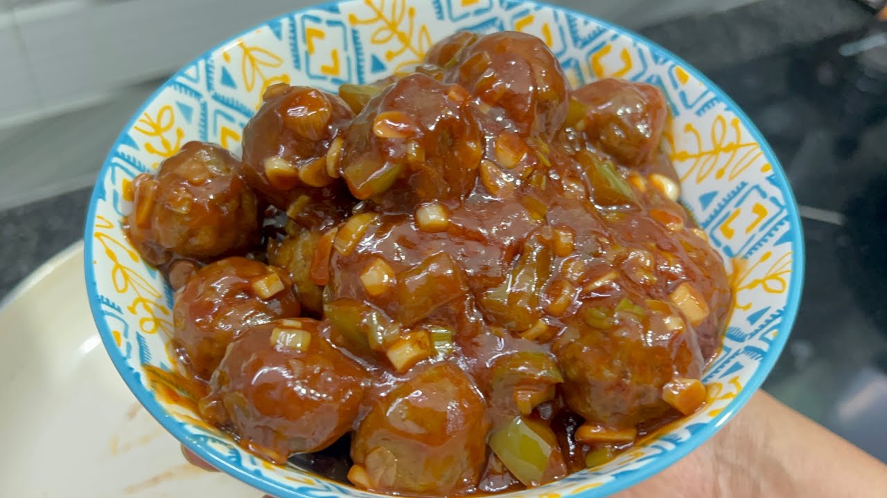 Mutton Kofta Manchurian | Restaurant style kofta manchurian | Recipes by Fouziya